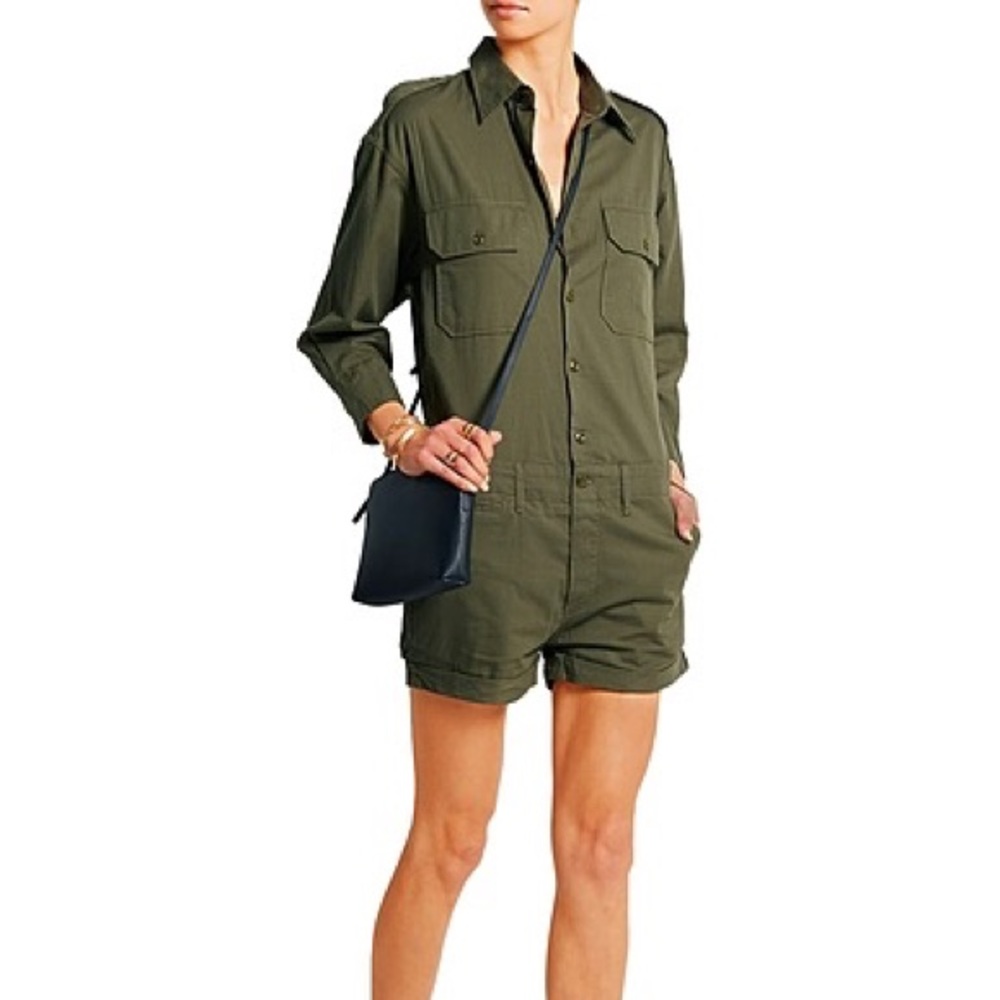NLST ARMY army green short sleeves romper
